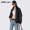 Jinyujie Damen Leichte Cropped Daunenjacke