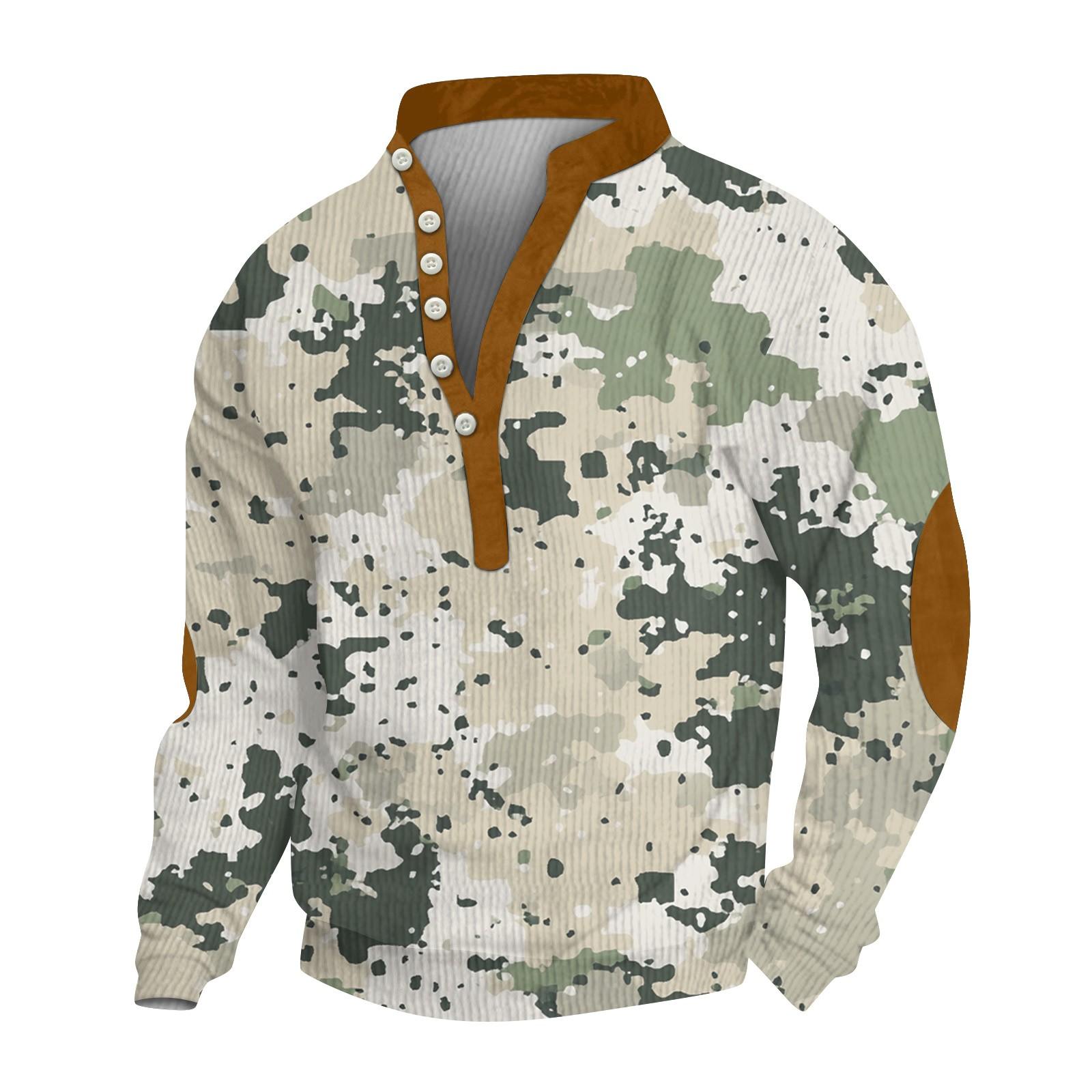 

Мужской вельветовый кардиган с длинным рукавом и шестью пуговицами, модная толстовка с капюшоном на пуговицах L