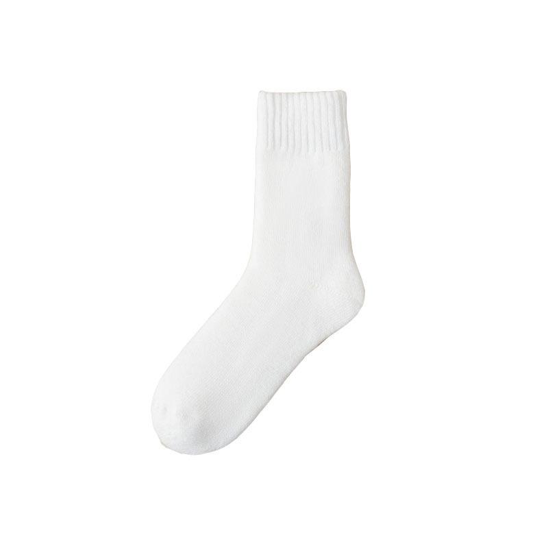 Women's Fleece-Lined Mid-Calf Socks - Warm and Thick for Autumn/Winter