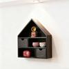 Wooden Display Case Vintage Wall Mounted Curio Cabinet Organizer Shelf for Figures Collectibles and Room Decor
