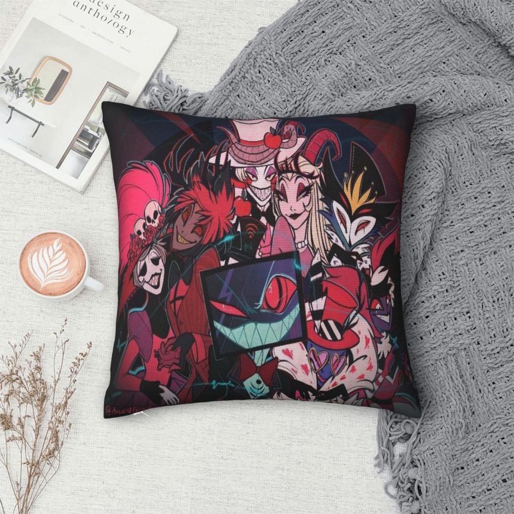 Hazbines Hoteles Alastor Vox 2 Printing Pillowcases Cushion Cover Pillow Covers Warm Home Decoration Square Multi-Size
