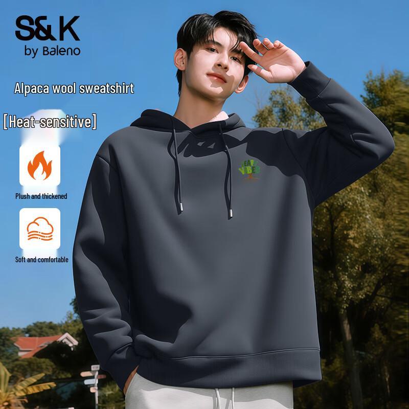 Baleno Men s S&K Thickened Hooded Sweatshirt 2XL