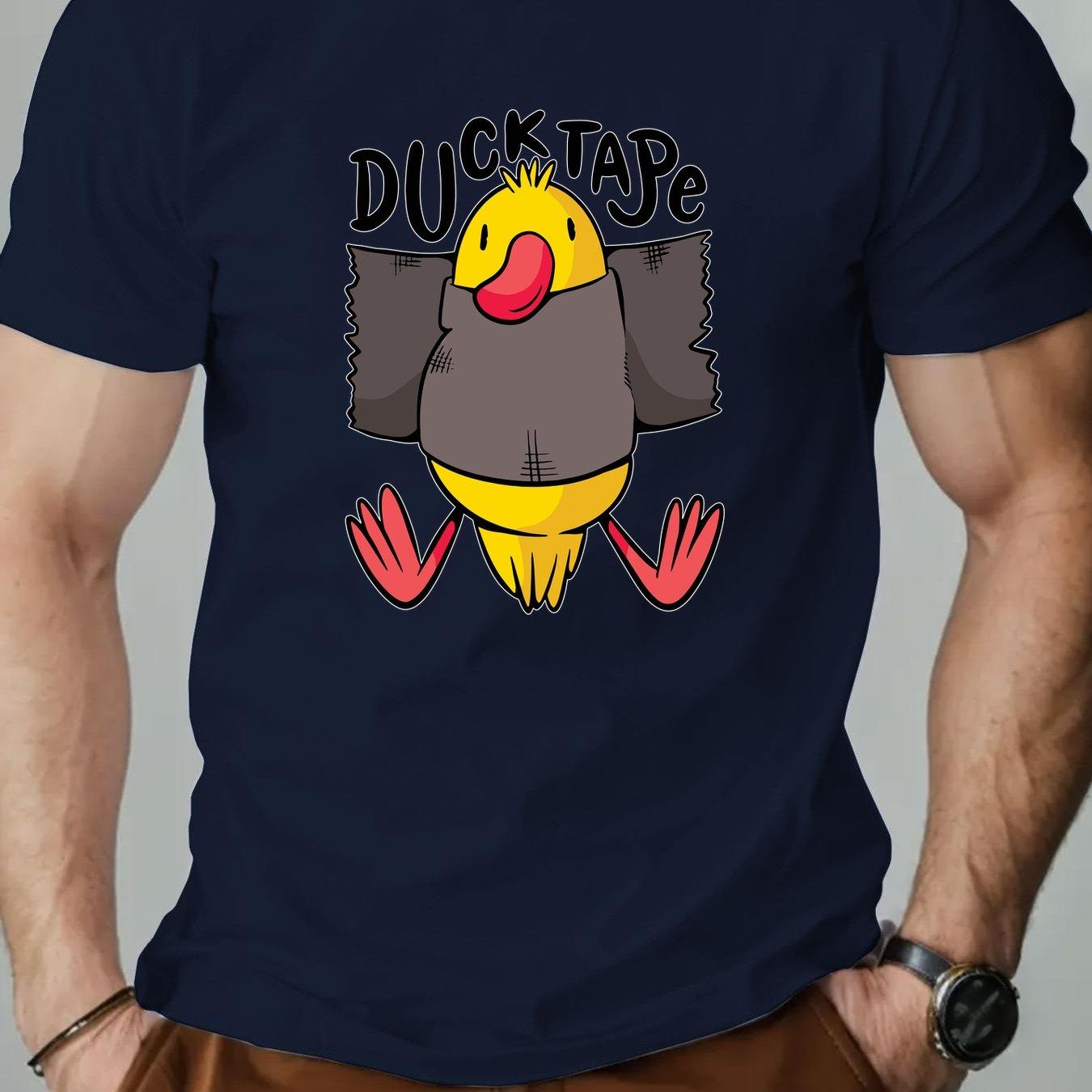 

Men s Short Sleeve Cotton Waterproof Tape Yellow Bird Print Alcohol Lover Comfortable Breathable Street Hip Hop Daily Exercise 4XL