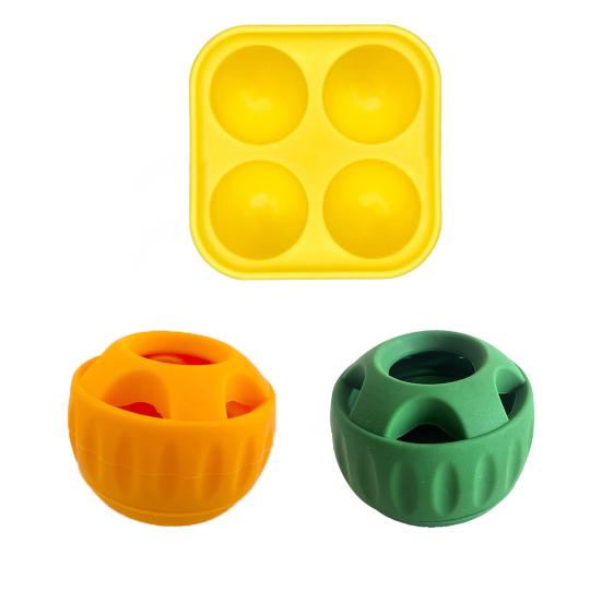 Dog Slow Feeder Ball Interactive Silicone Dog Chew Toy Treat Dispenser Ball DIY Dog Food Ball Mold for Dogs Teething Mental Stimulation