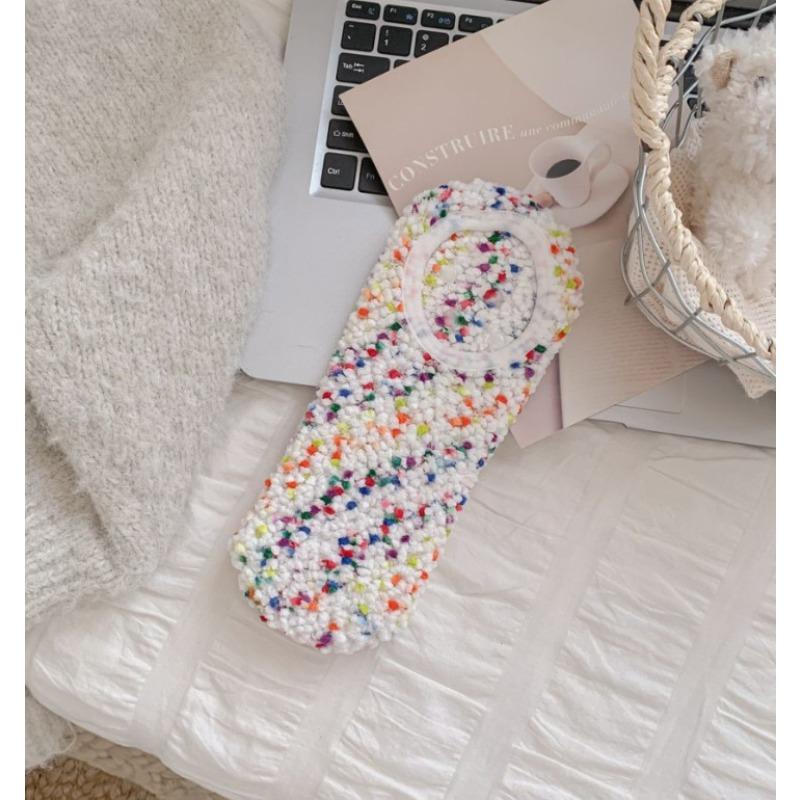 Autumn and Winter Dot-yarn Shallow-mouthed Women's Socks, Anti-slip, Thickened and Warm Home Yoga Socks, Large-sized Floor Socks