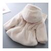 Winter Girls Coat Warm Mink Fur Padded Thickened Long Sleeve Hooded Coats Baby Kids Children Jacket Outerwear