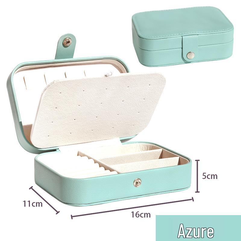 Portable PU Jewelry Box for Earrings, Necklaces, and Rings