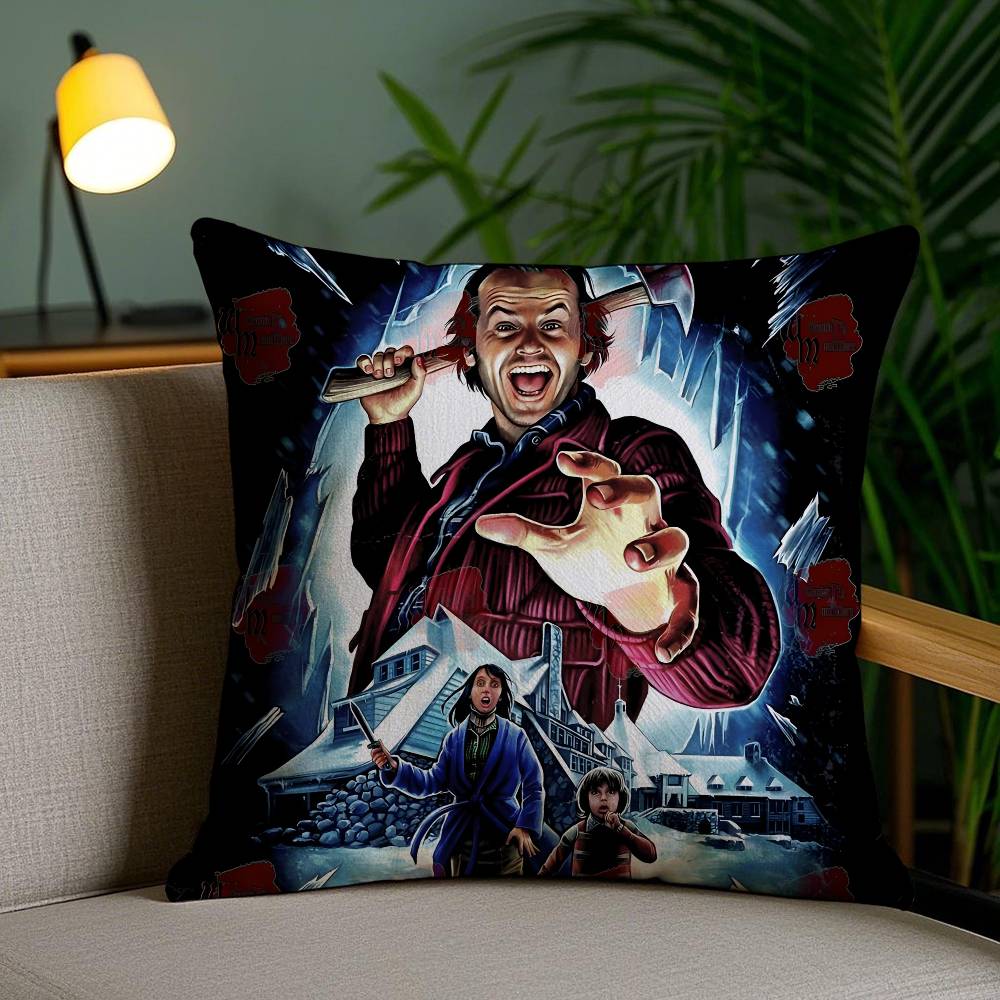 Horror Movies The Shining-S Pillow Case Anti-dustmite Pillowcase Invisible Zipper Silky Short Plush Sofa Cushion Cover