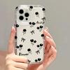 Silicone Transparent Phone Case For iPhone 11 16 13 15 Pro Max 14 12 XS X XR 7 8 Plus SE 16promax Shockproof Flower Funda Cover