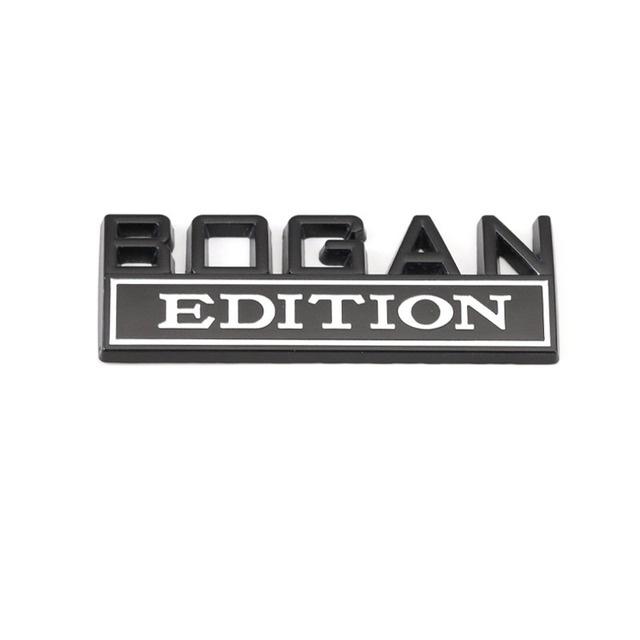 1Pc 3D Metal Bogan Edition Logo Car Front Grille Badge Side Fender Rear Trunk Emblem Sticker Decal