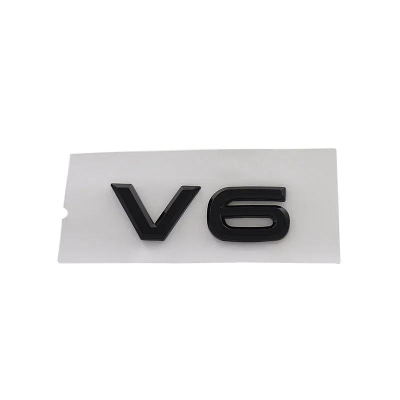3D Premium ABS V6 car Fender trunk Rear Bonnet Decal Emblem Badge Sticker For MK4 MK5 MK6