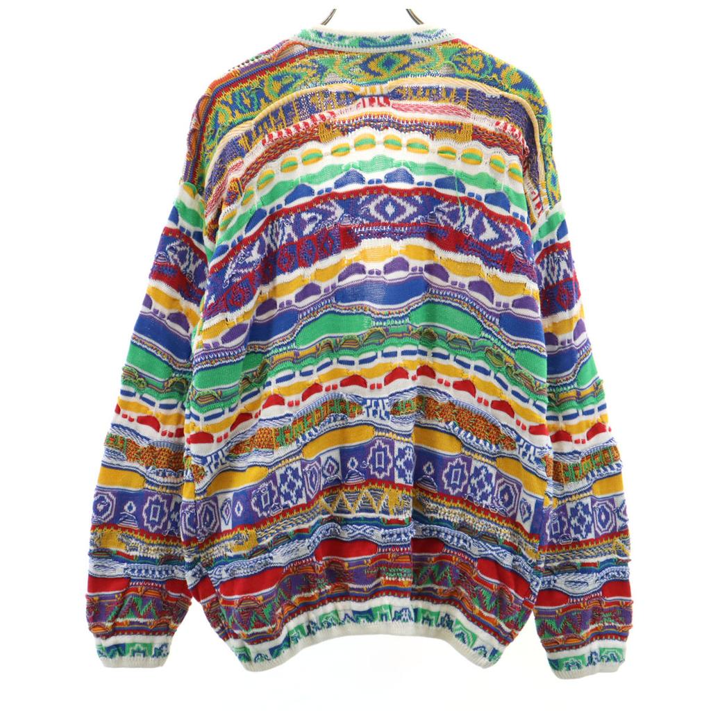 COOGI 90s Australian made Old Long sleeve 3D knit cardigan S Multi Men's Used