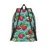 Beautiful Highly Stylized Strawberry With Flowers Pattern Backpack Hot Sale Daypack BookBag School Bag Shoulder Bags Men Women