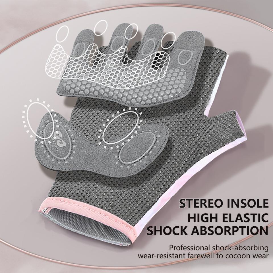 Half Finger Anti-Blister Cycling & Weightlifting Gloves Shock Absorbing Gym Workout Fitness Gloves for Men And Women