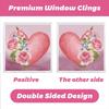 Bow Flower Rose Glass Electrostatic Film PVC Flower Electrostatic Decal  Store