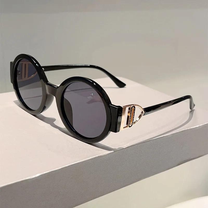 Vintage Round Sunglasses Women Men Steampunk Luxury Brand Designer UV400 Shades Hip Hop Outdoor Travel