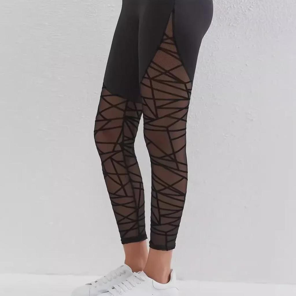 Contrast Stitch High Waist Yoga Leggings - Tummy Control & Hip Lift Fitness Tights