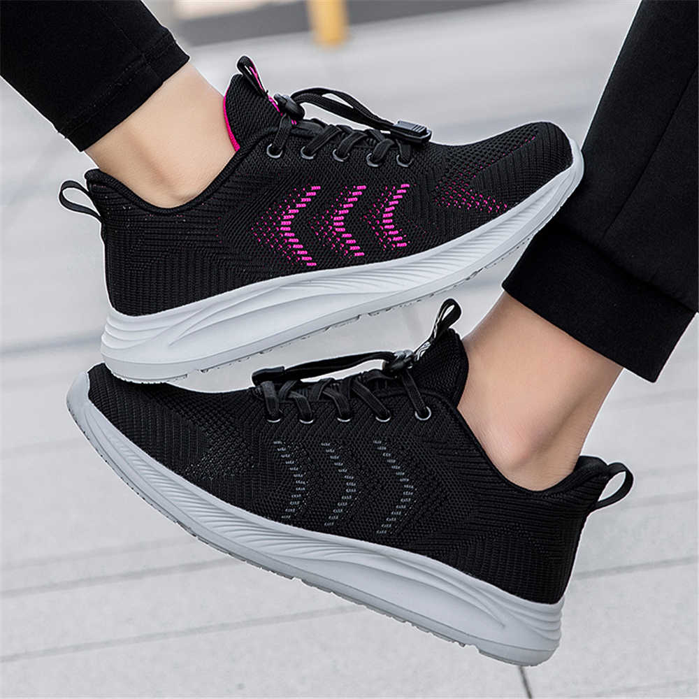 Fashion Round Foot Knitting Thick Sole Sneakers Women Dress Heels Silver Brand Women Shoes Sport Sapatenos Temis Sneacker Deadlift
