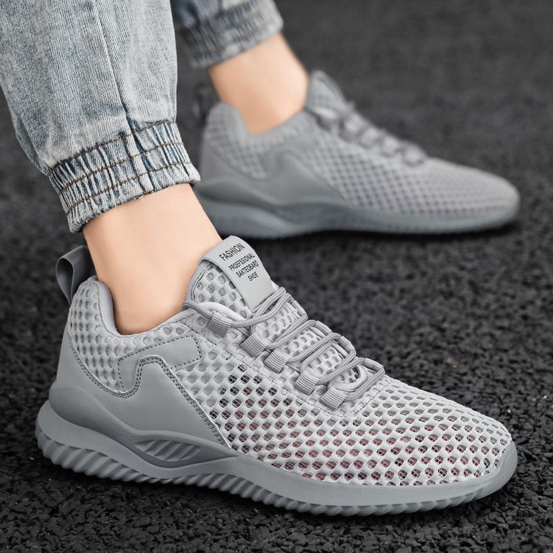 2022 Summer Breathable Men Shoes Lightweight Comfortable Sneakers Men Hollow Out Mesh Shoes Comfortable Tenis Zapatillas Hombre