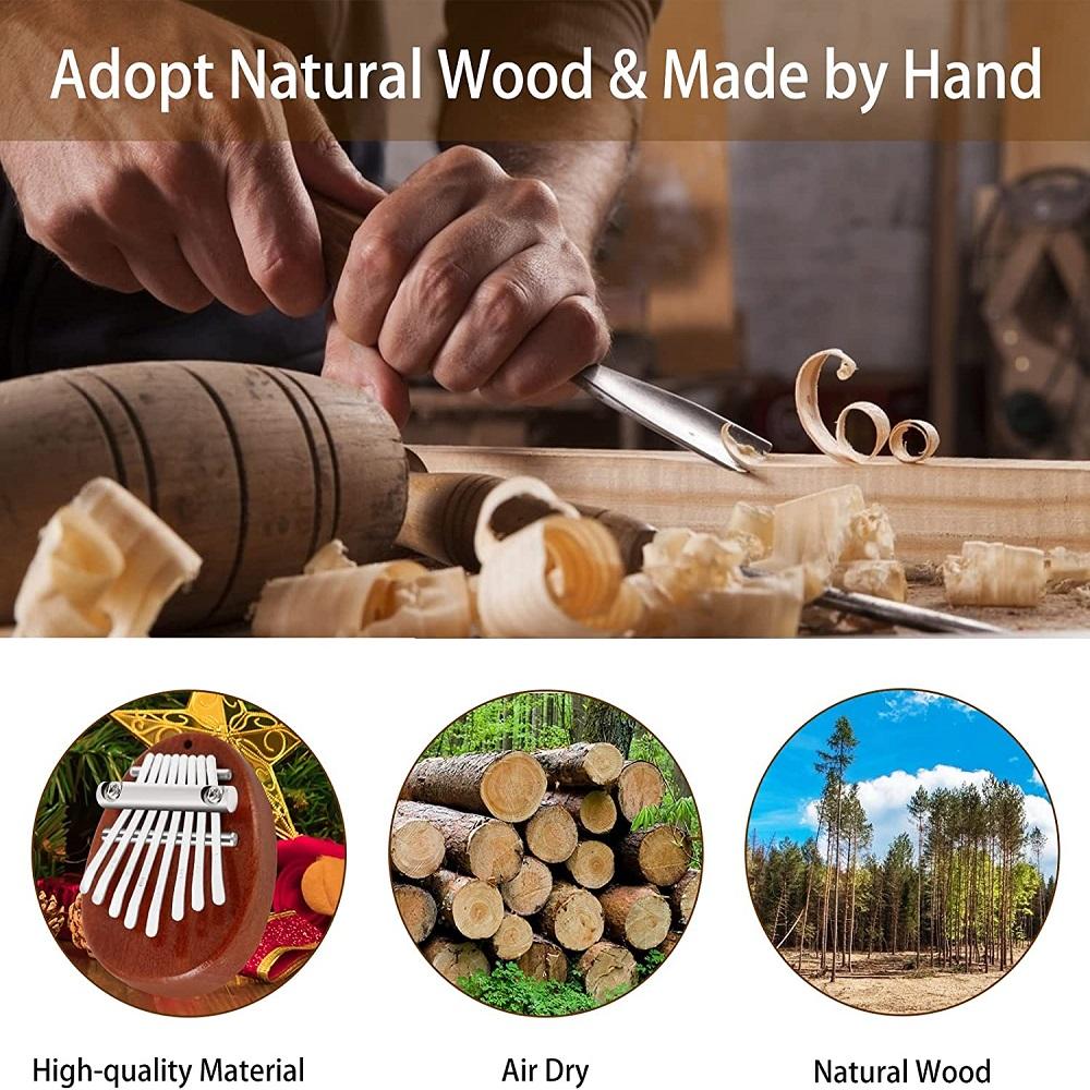 8 Key Mini Carlimba Finger Thumb Piano Christmas Gift for Kid Adult Beginners