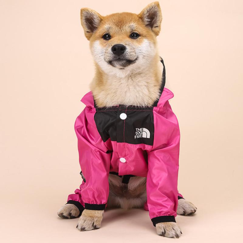 Dog Light Waterproof Raincoat All Season All-inclusive Hooded Water Resistant Transparent Poncho Pet Clothes Dog Costume