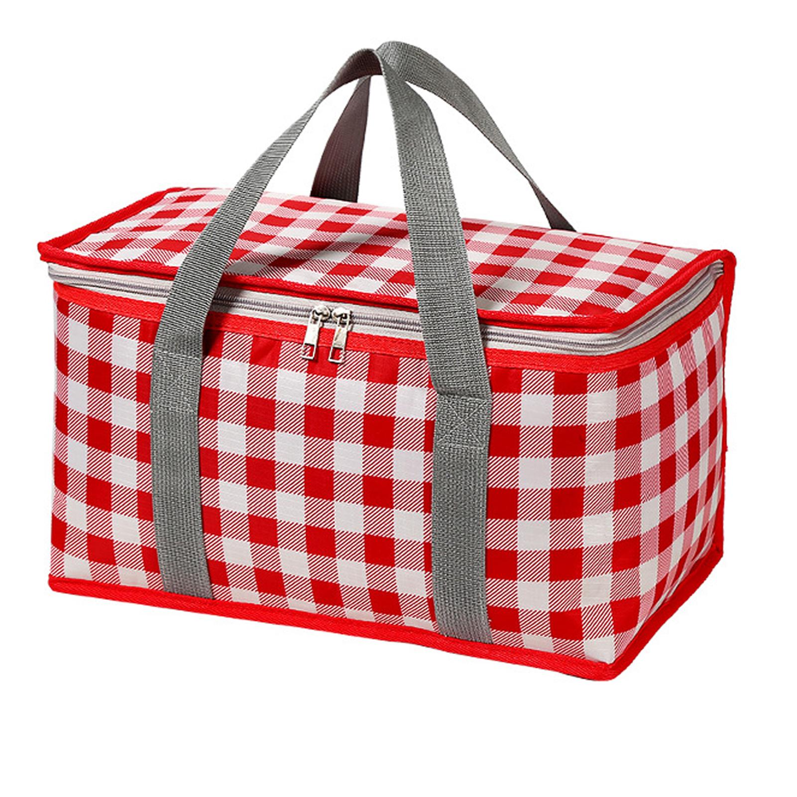 

OxfordCloth Waterproof Insulation Picnic Storage Basket For Beach Parties Foldable Handheld Basket