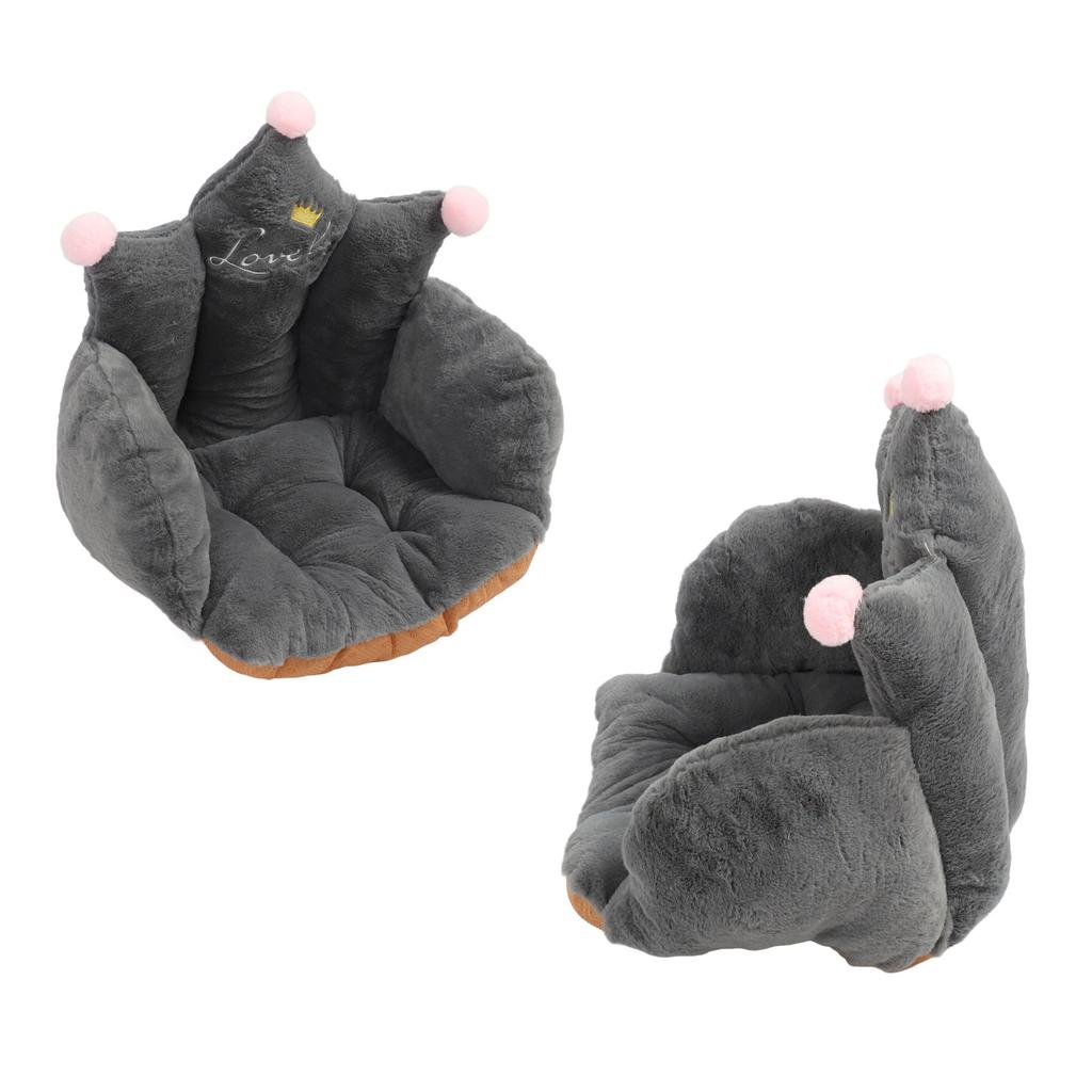 Office Chair Cushion Semi Enclosed Crown Shape Polyester Fiber Seat Cushion for Dormitories Home