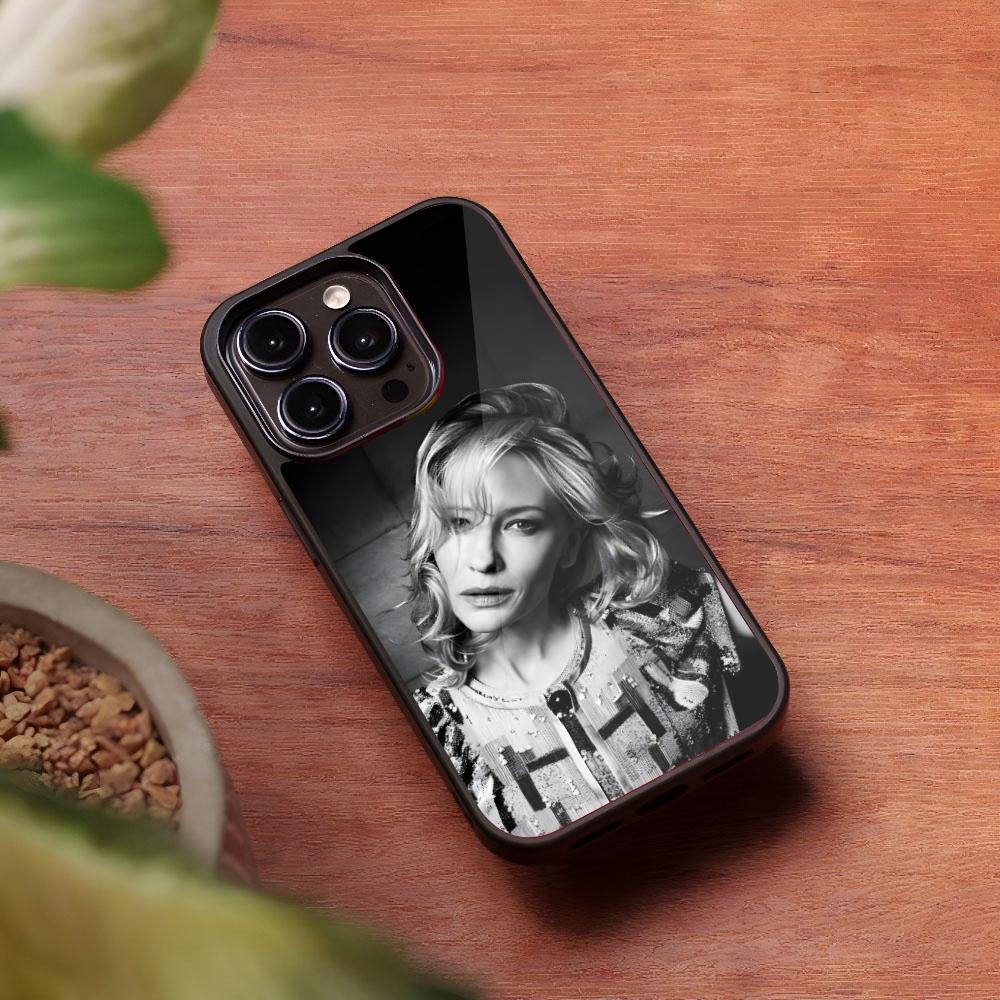 

Movie Actor Cate Blanchett Phone Case for Iphone 16 15 14 13 Pro Max 12 11 Mini 7 8 Plus Se Xr X Xs Fundas Shell PC+TPU Cover iphone 13