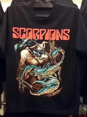 90er Scorpions Band Grafik Schwarz Unisex Herren Damen T-Shirt
