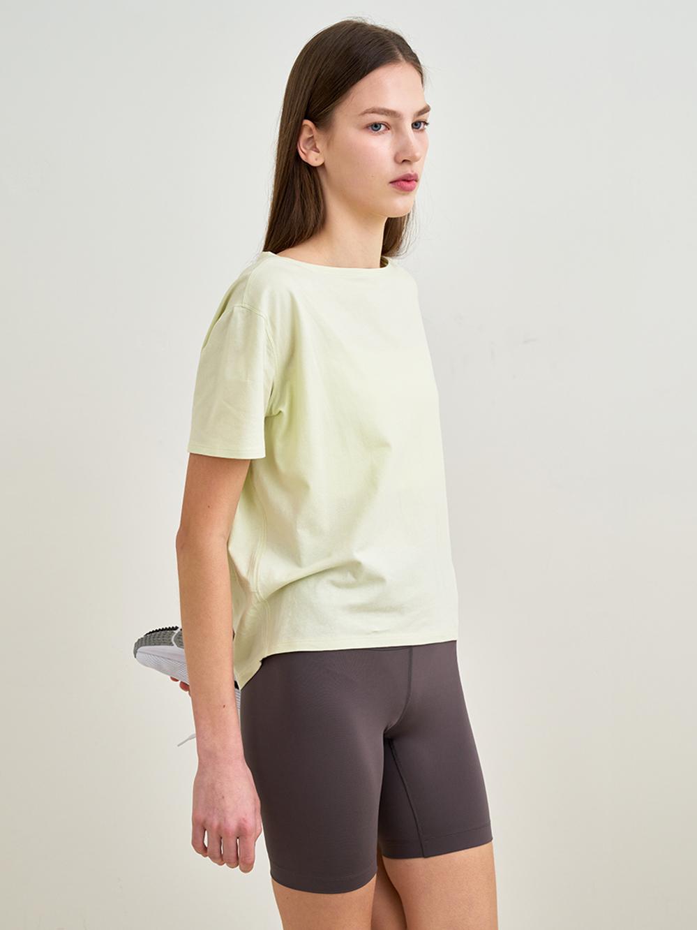 Formative Relaxed Fit Boat Neck Short Sleeve T-Shirt_Dusty Green (Fmst4015S) Xl