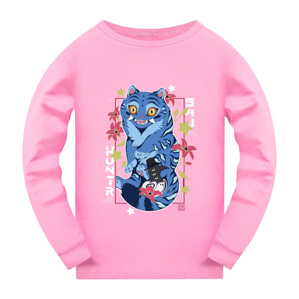 4860 Kids Girls Derpy Rumi Zoey Mira Super Star Print Long Sleeves T-Shirt