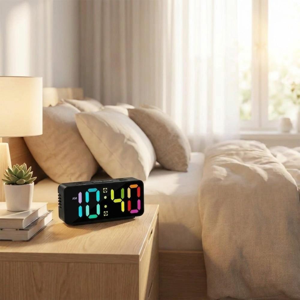 Multi-functional Desktop Alarm Clock RGB Display Digital Alarm Clock Fashion Table Clock Table