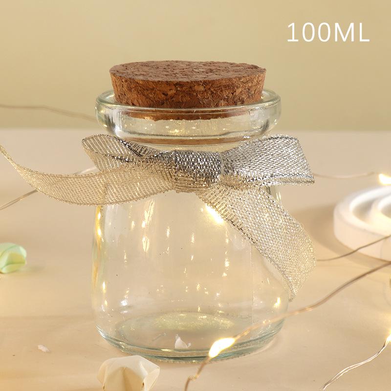 Радужная стеклянная бутылка желаний с пробкой, ракушками, песком, сухоцветами и звездами оригами