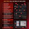 400 Pcs Drill Bit Set - Drill Bits Screwdriver Bit Set Case with Drawer,Bit Set Designed for Various Drilling&Metal Wood Masonry