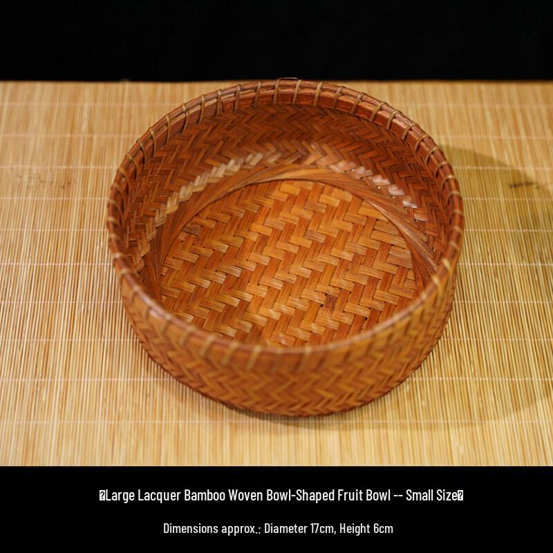 Handmade Lacquer Bamboo Woven Fruit Plate
