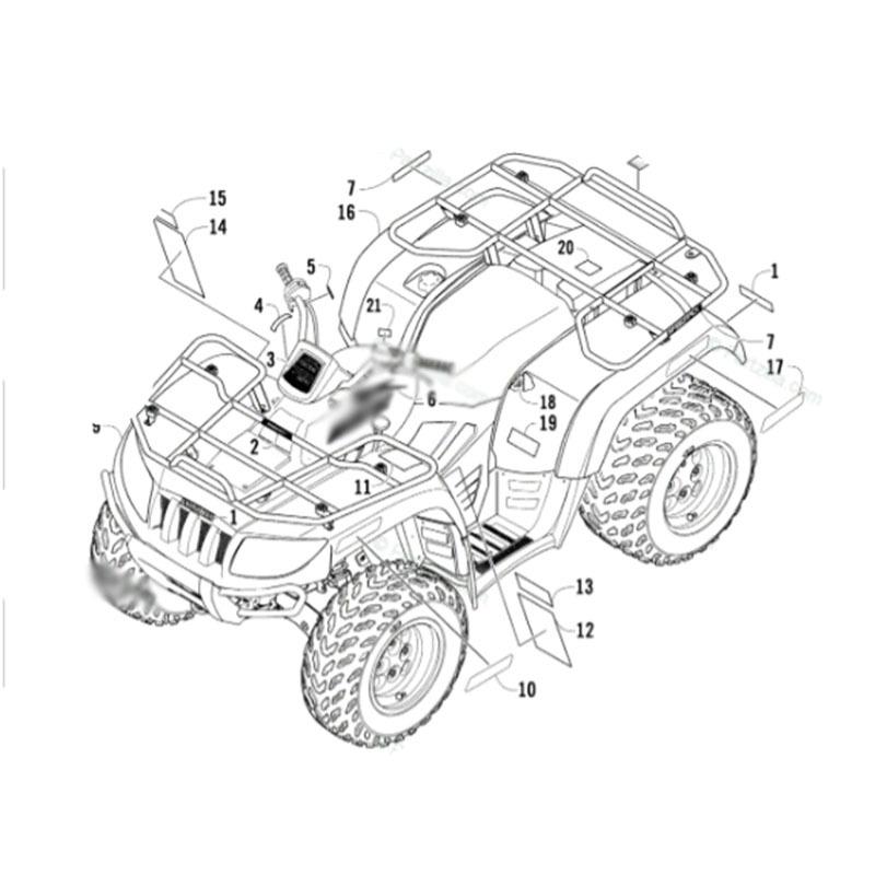 ATV For Arctic Cat 700 3403-075 Gasket, Magneto Cover EFI AUTOMATIC TRANSMISSION 4×4 FIS 2006 2007 2008 GREEN - A2008IBTCUSG