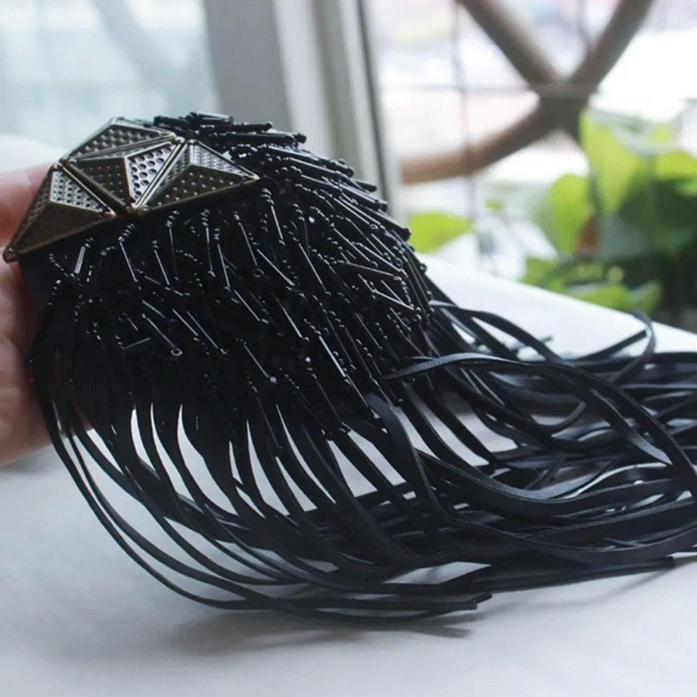 Leather Brooch Beaded Shoulder Jewelry Delicate Shoulder Brooch  Men Women