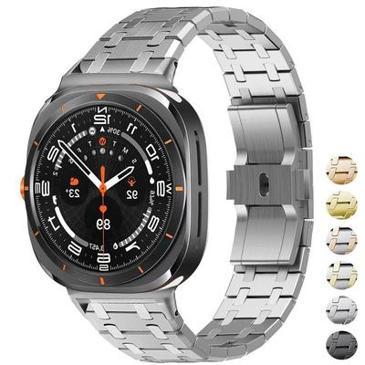 Luxury Titanium Band for Samsung Watch 7 Ultra 47mm Watchband Link Bracelet for Samsung Galaxy Ultra 7 47MM No Gaps Metal Strap