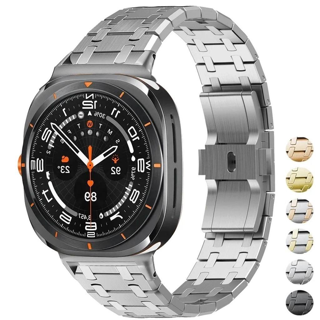 Luxury Titanium Band for Samsung Watch 7 Ultra 47mm Watchband Link Bracelet for samsung galaxy ultra 7 47MM No Gaps Metal Strap