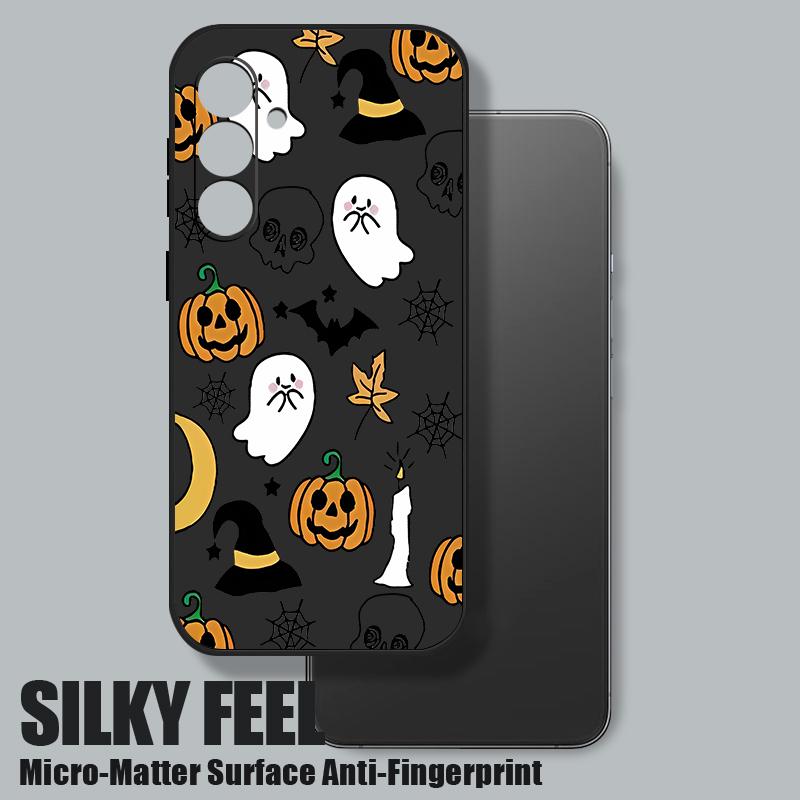 Lanyard Phone Case For Samsung Galaxy A56 A17 A26 A16 A36 A55 A54 A53 A15 S24 S25 FE S25 S22 S23 Ultra Plus Pumpkin Patterned Cover