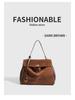 2024 Winter Retro Suede Women's Color Block Crossbody Handbag - Large Capacity & Versatile Fashion