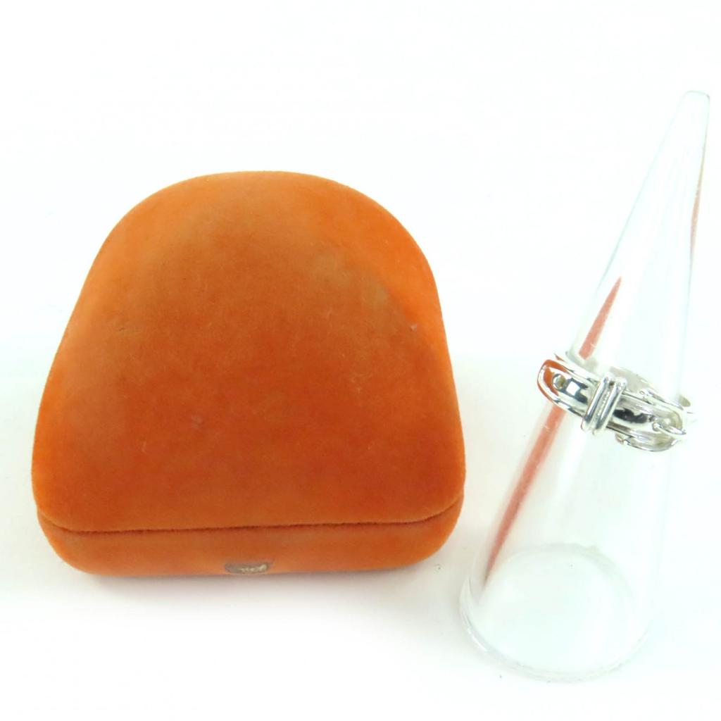 Excellent HERMES Ring Saintur Silver SV925 Women 48 Used