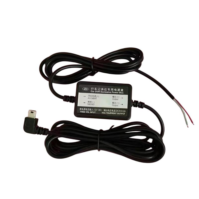 Car DVR Power Adapter Charger Type-C Dash Cam Hardwiring Kit with Fuse Box Low Voltage Protection for Auto Vehicles