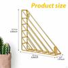Triangle Wall Bookshelf Floating Book Shelf Space Saving Decorative Rack File Holder for Vinyl