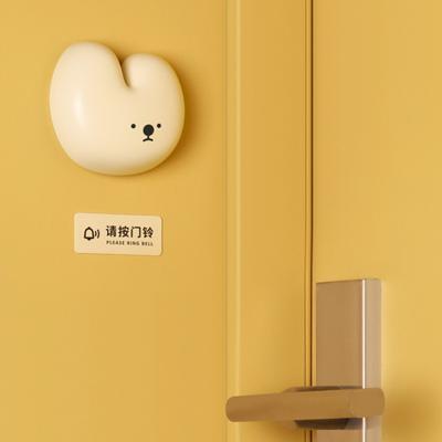 Wireless Doorbell with Receiver Cartoon Puppy 50M Long Distance Volume Adjustable Welcome Doorbell Self-Powered Home Office Door Bell