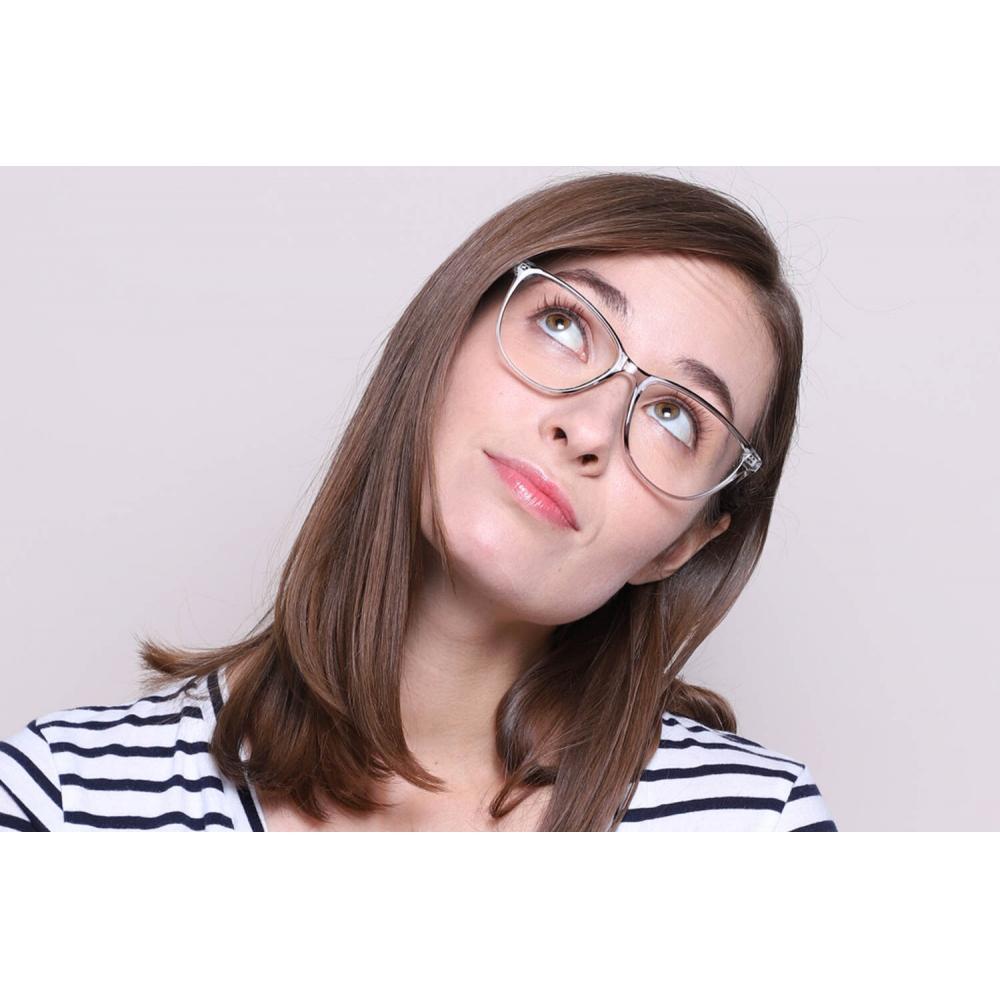 Full Rim Oval Transparent Grey Smartbuy Collection Cam 2437 C8 Fashion Unisex Eyeglasses