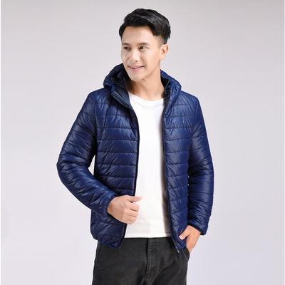 Winter Men's Slim-fitting Light Cotton Clothes, New Short Outer Wear Stand-up Collar Casual Hooded Fashion Cotton-padded Clothes
