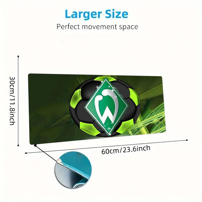 Werder Bremen Print Cushion Non-slip Laptop Tablet Big Mousepad XXL Mat Mini PC Playmat With Lock edge