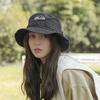 Sun Hat Breathable Wide Brim Foldable UV-proof Solid Color Decorative Polyester Sun Protection Hat Outdoor Beach Cap Daily Wear