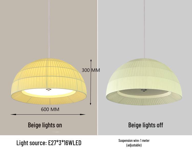 Minimalist Fabric Chandelier: Modern Decorative Lighting for Bedrooms, Studies, or Restaurants